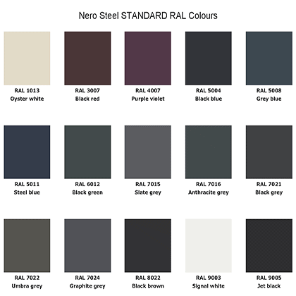 Nero Steel UK Standard Ral Colours London Black Nero Steel UK Standard Ral Colours London Black