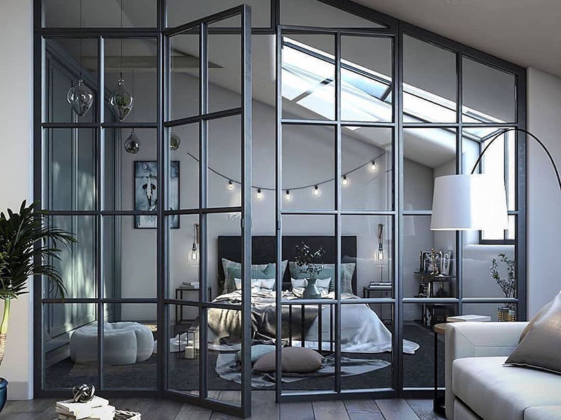 black-steel-doors-office-living-room-partitions-fabricator-manufacturer-UK-London black steel doors partition fabricator manufacturer UK London