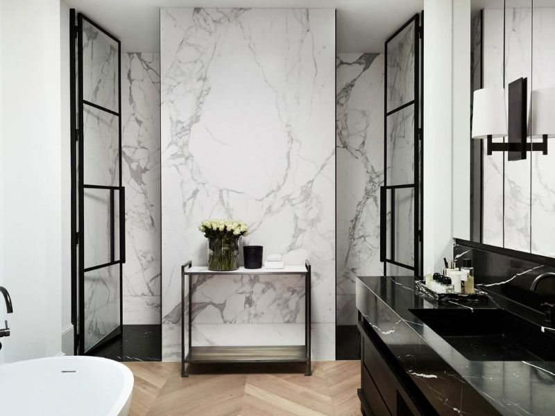 black steel doors shower screen partition fabricator manufacturer UK London
