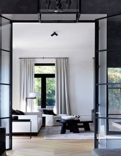 black steel internal french doors UK