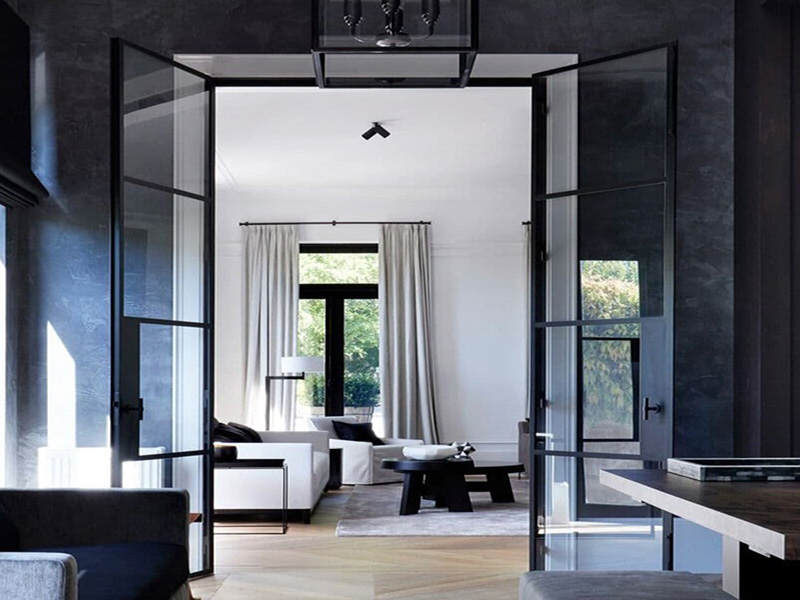 black-steel-internal-french-doors-UK-manufacturer-nationwide-delivery black steel internal french doors UK