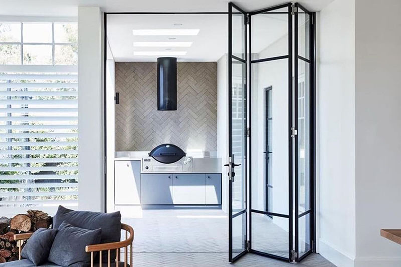 black steel three leaf bifold doors manufacturer Ottostumm