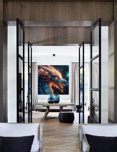 black-steel-internal-pivot double doors UK manufacturer London
